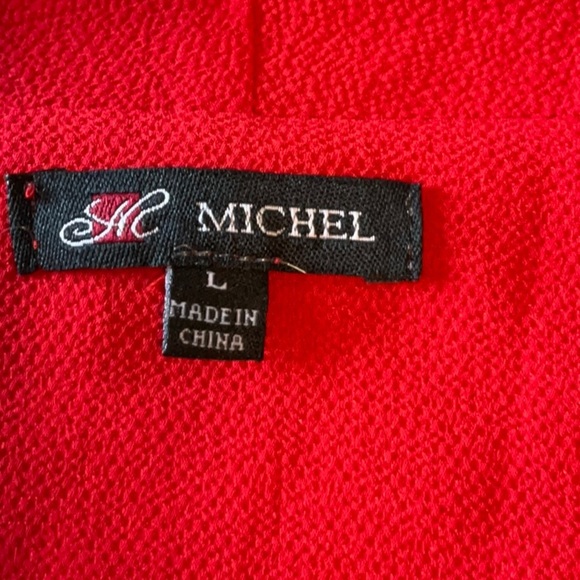 Michele Red Women's Cardigan Sweater - Picture 5 of 7
